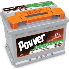 12 VOLT 72 AMPER EFB MUTLU AKÜ (START-STOP)